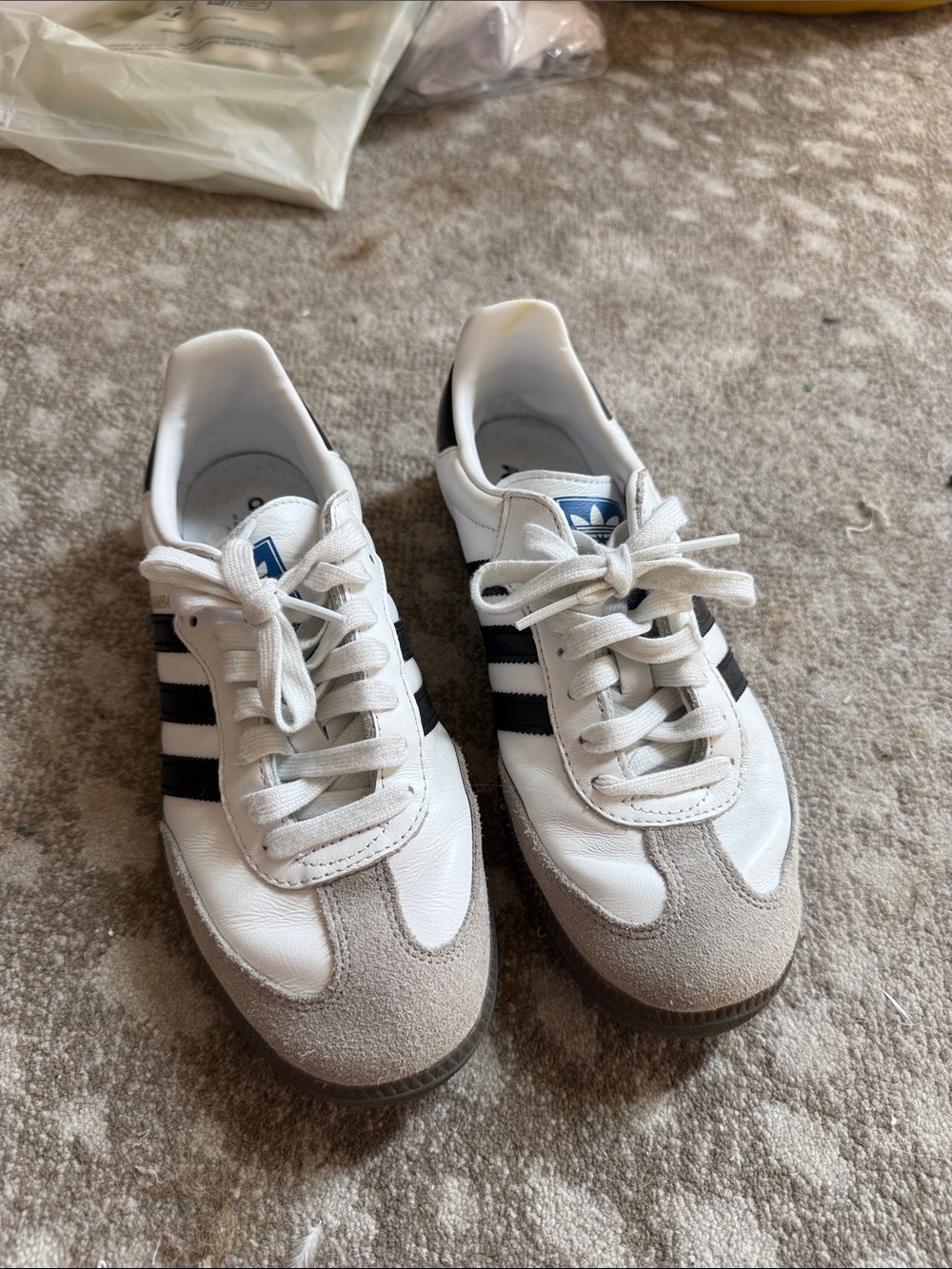 adidas White Black & Light Gray Classic Low-Top Sneakers